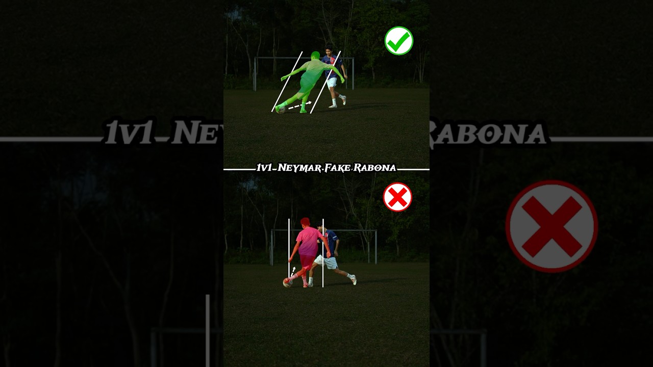 How to do NEYMAR FAKE RABONA ⚽️.#football #footballskills #soccer #neymar #rabona #shorts