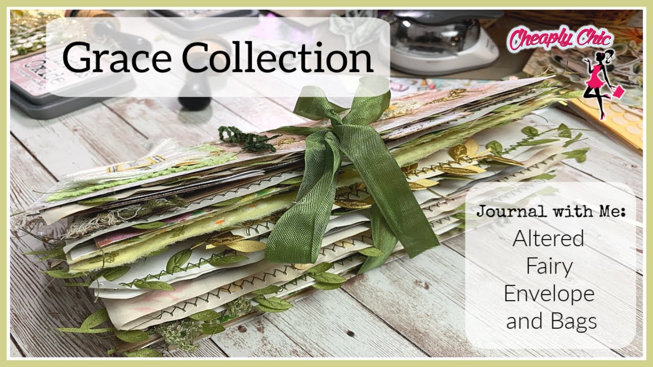 Altered Envelope and Bags - Fairies and Mushrooms - Grace Collection