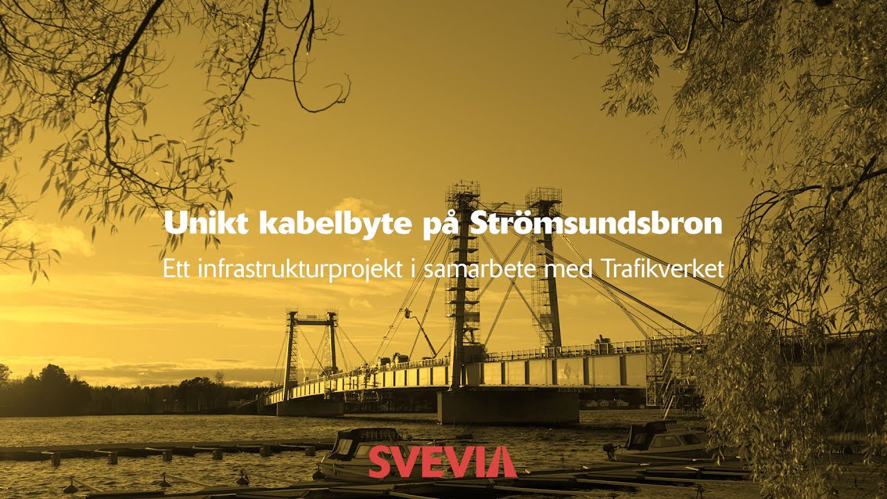 Unikt kabelbyte på Strömsundsbron