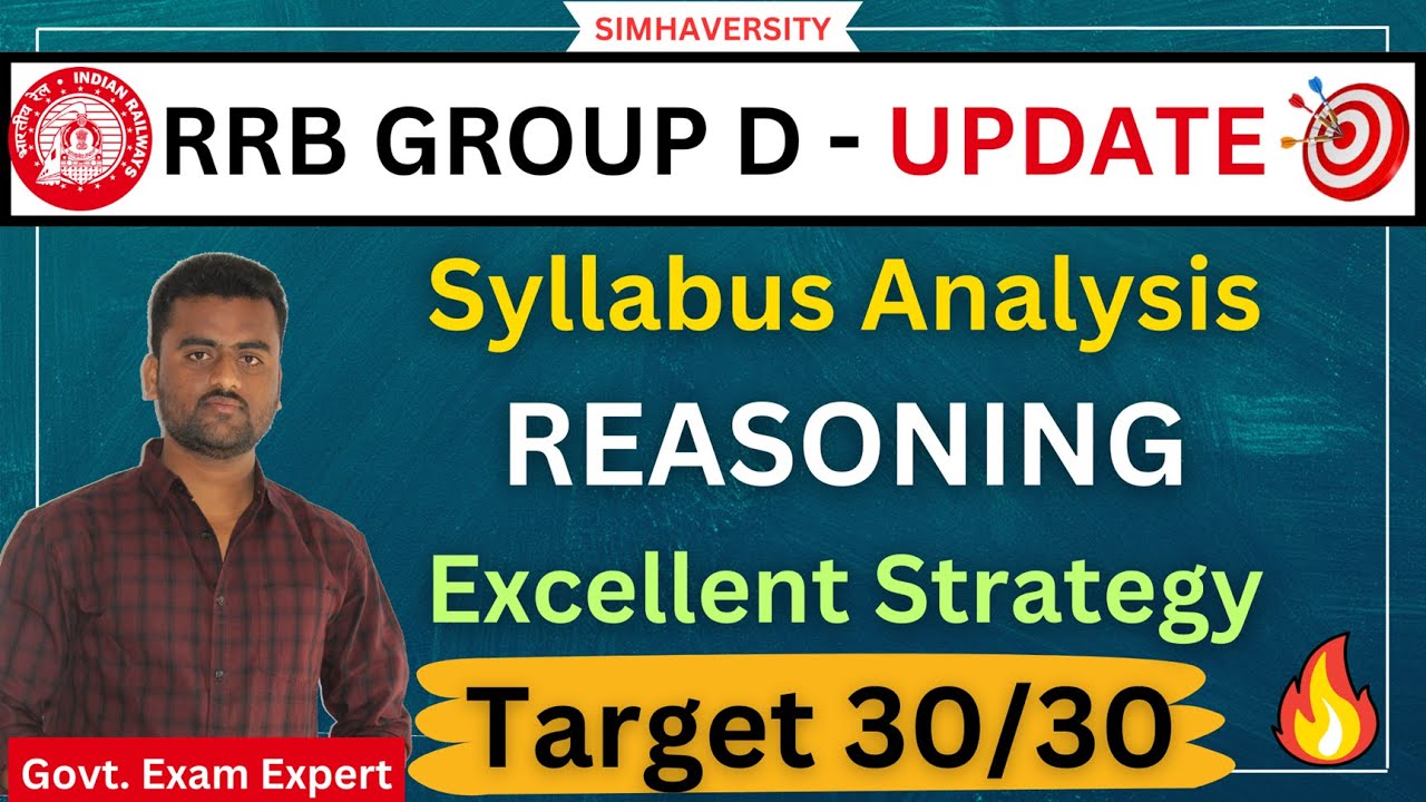 RRB Group D 2025 | Reasoning Important Topics | Excellent Strategy to Score 30/30 #rrb_group_d_2025