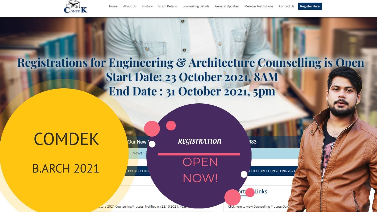 COMEDK 2021 ARCHITECTURE REGISTRATION OPEN NOW  B.ARCH 2021 ARCHITECTURE ADMISSION