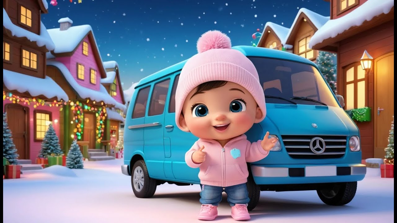 Family Van New Year Holiday Trip | Fun Action & Learning Video for Toddlers