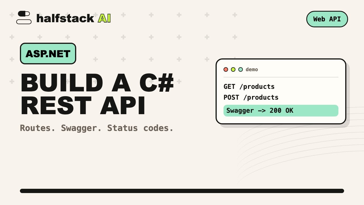 Build a REST API in ASP.NET Core C#