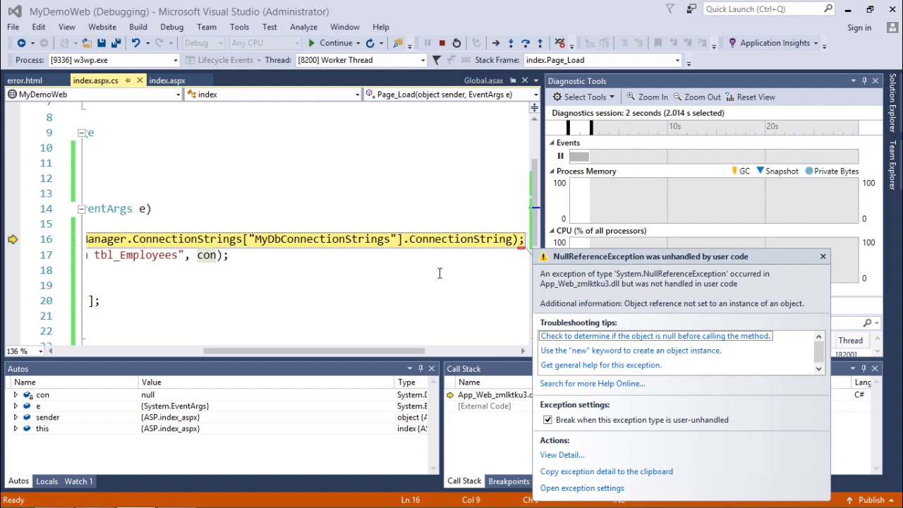 ASP.NET - Error Handling