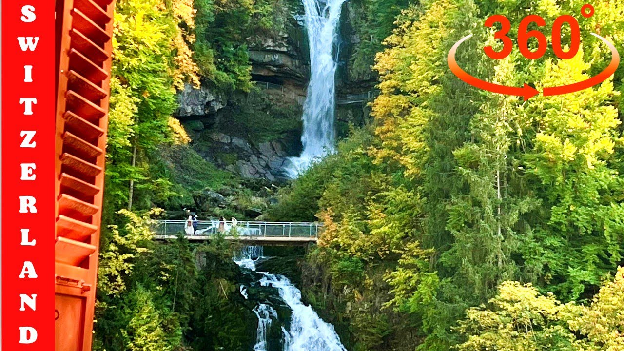BEST 360&deg; Virtual Autumn Tour /Switzerland /Giessbach Waterfall / Relaxing LoFi Music