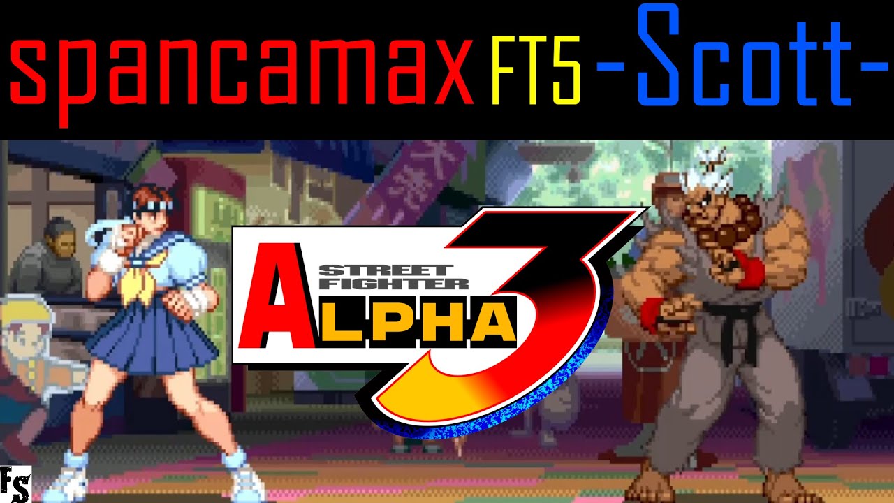 Street Fighter Alpha 3 - spancamax [Sakura/Ryu] vs -Scott- [Akuma] (Fightcade FT5)