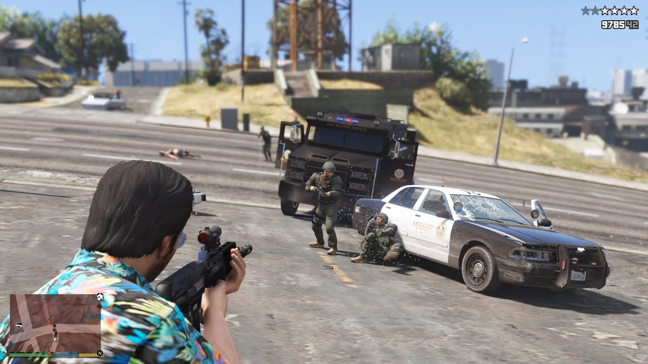 GTA V Lost MC Gang War + Epic 10 Star Cop Chase Escape Vol.5 [R.D.E. 4.1]