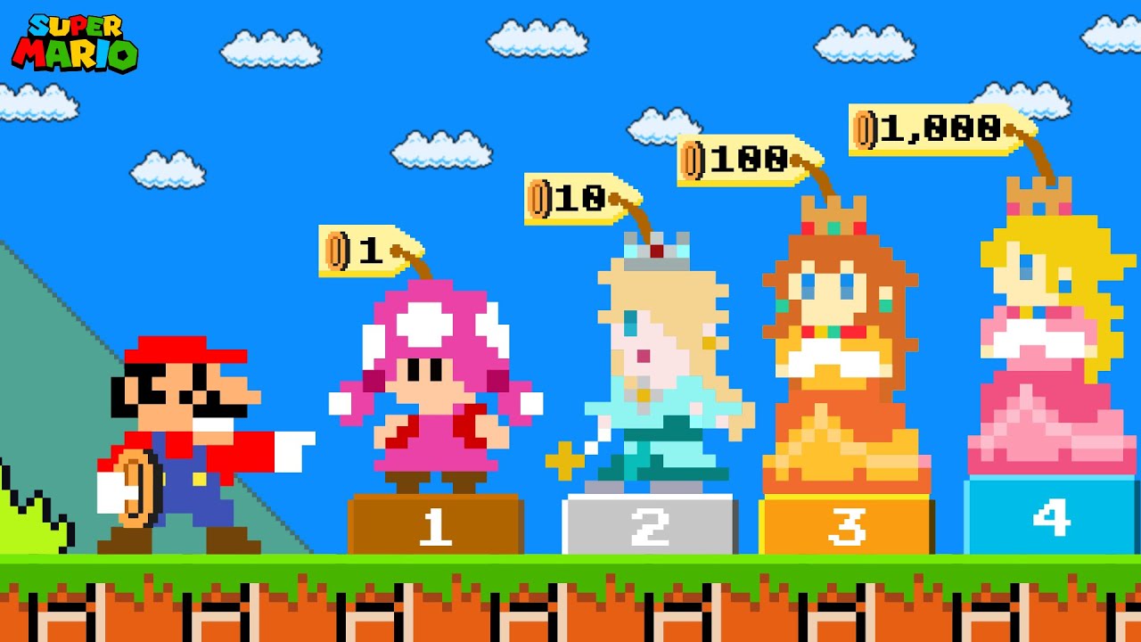 Mario Can Buy All Characters Princess in Super Mario Bros.