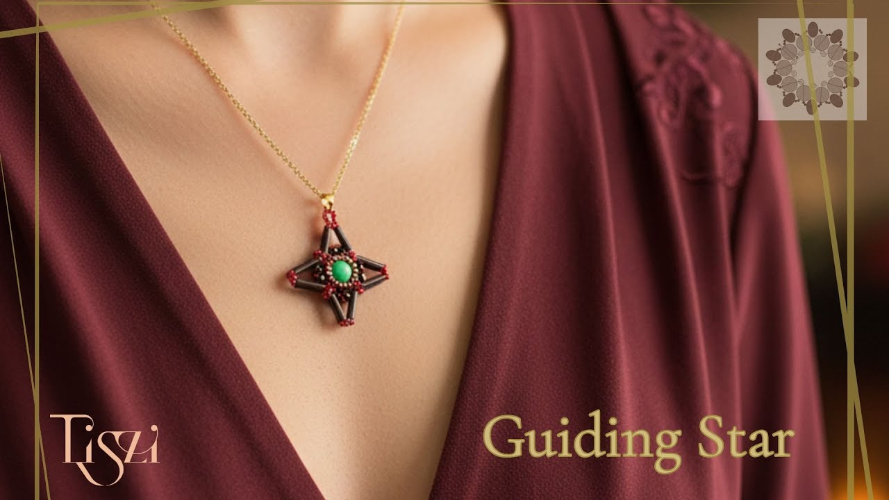 #98 Beaded Guiding Star Tutorial: Make a Beautiful Holiday Ornament or Pendant - by Tiszi