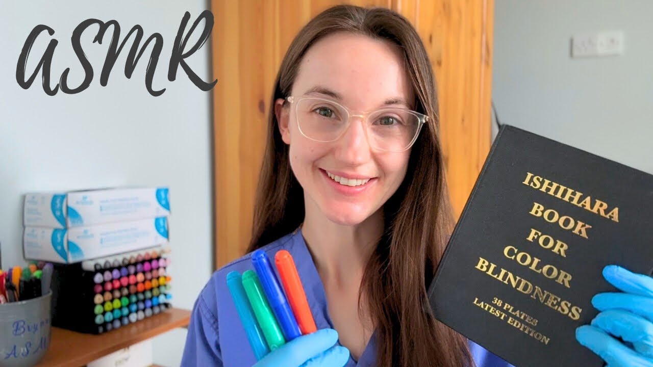 ASMR Eye Exam & Colour Deficiency Test 👁️ Colour Blindness Test, Light Triggers & Doctor Roleplay