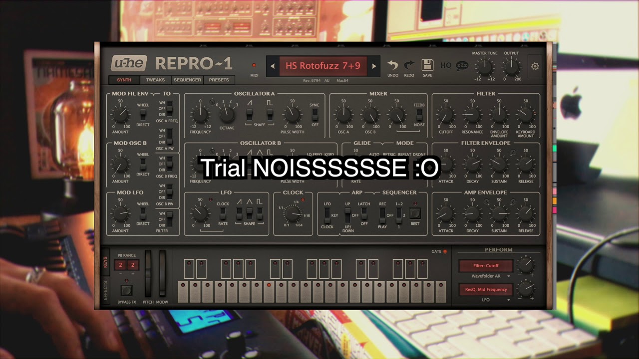 Trying out U-He Repro synth
