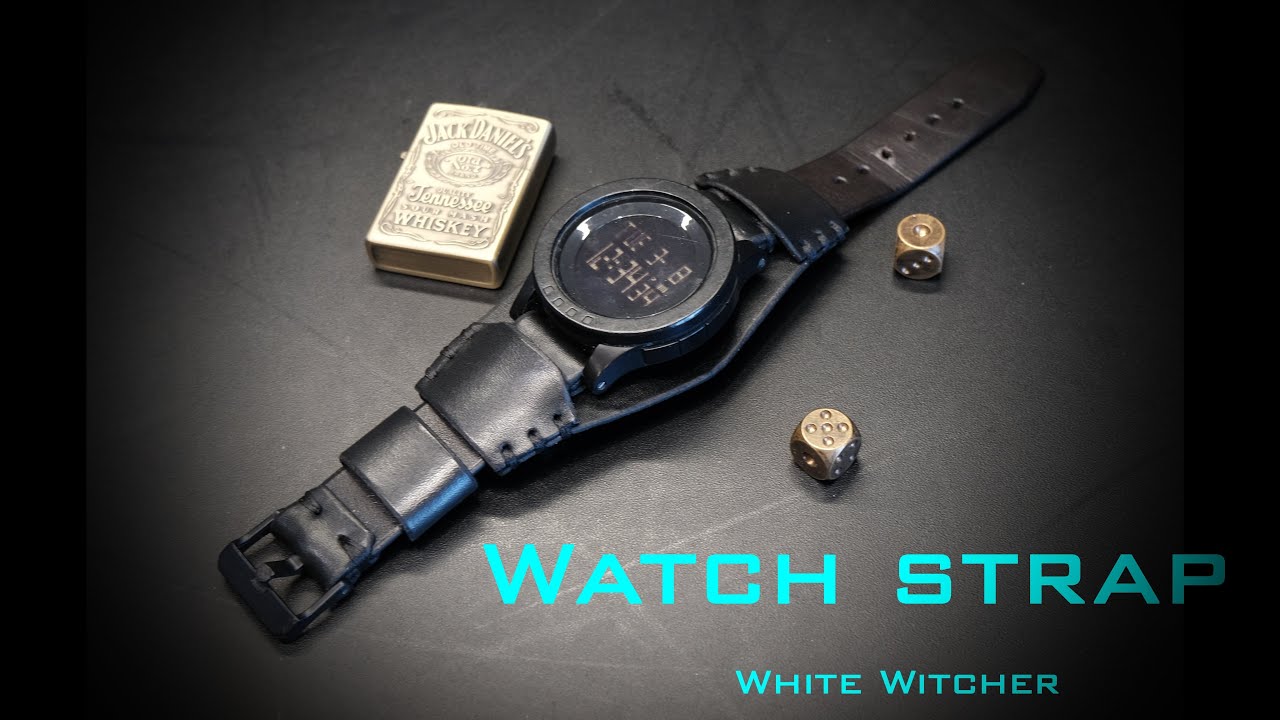 How to make a brutal watch strap. Leather pattern - White Witcher design.