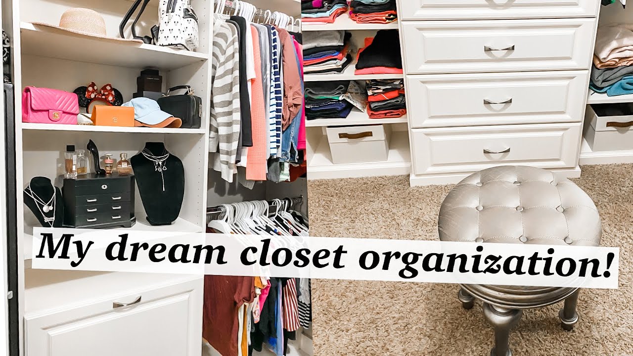 My Walk-in Closet Tour! Closet Organization TIPS / SPRING CLEANING