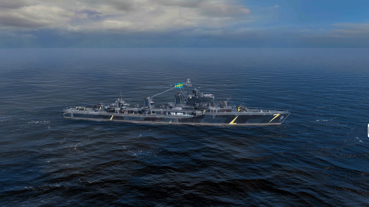 Halland Tier 10 🇸🇪 destroyer gameplay - World of Warships Blitz