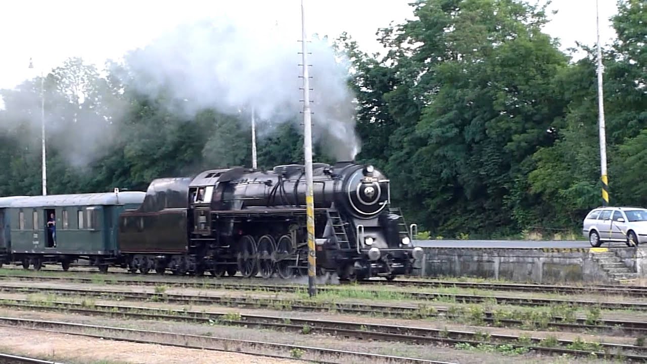 Domažlice - nádraží - ŠLECHTIČNA parní lokomotiva (Bahnhof-Dampflokomotiv) Chodské slavnosti 2013