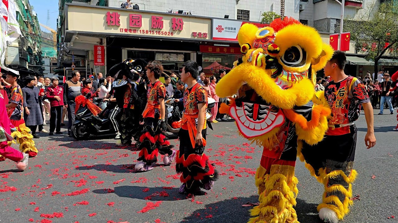 Traditional Lion Dance in Shantou, China 🇨🇳 | The Heart of Local Tradition [4K Natural Sound]