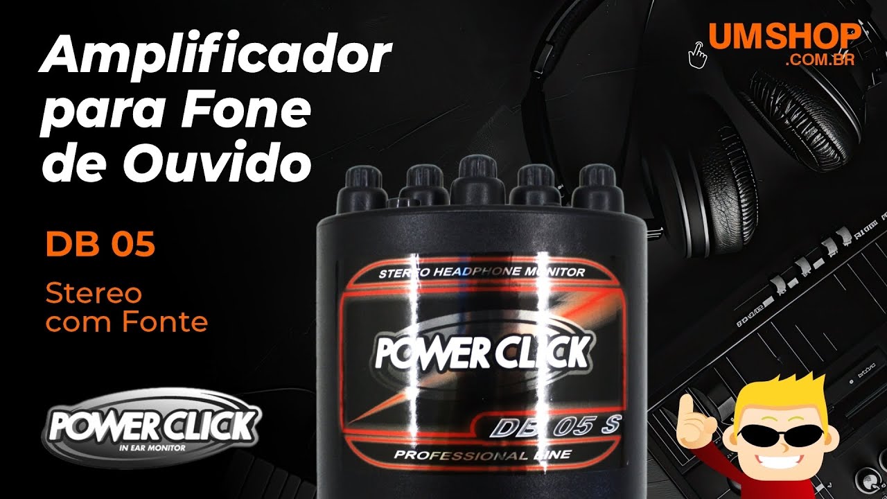 Power Click DB05 Stereo | Amplificador de Fone Profissional UMSHOP 🎧