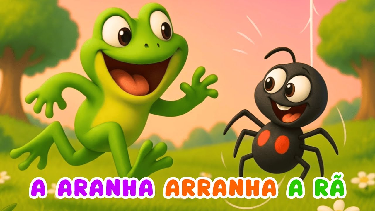 🐸😄  A ARANHA ARRANHA A RÃ! Cante e ria com a rã e a aranha 🕷️🎵