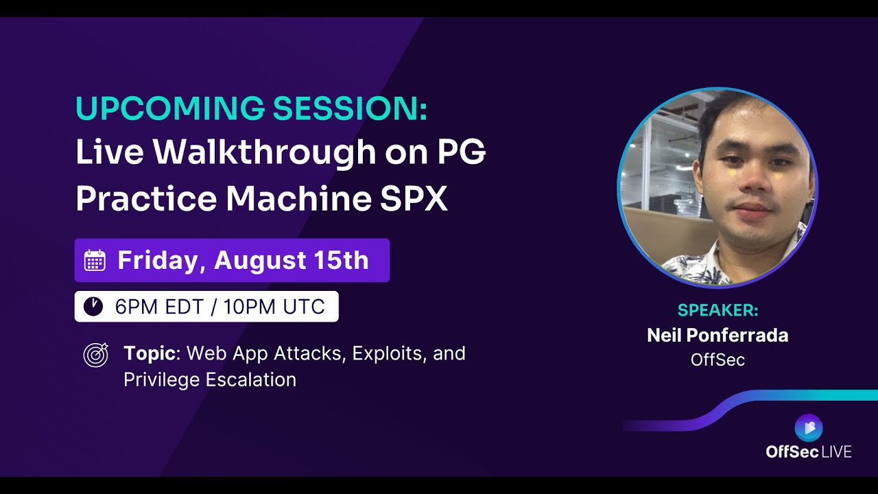 Live Walkthrough on PG Practice Machine SPX