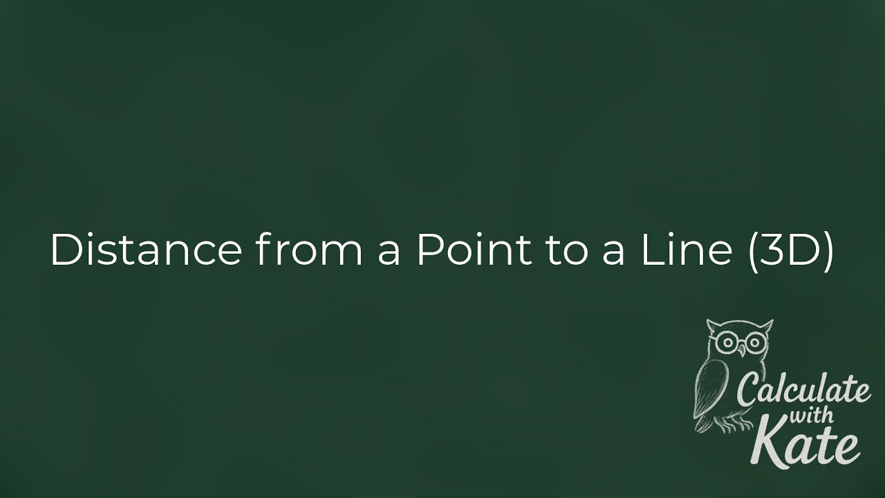 Distance from a Point to a Line in 3D