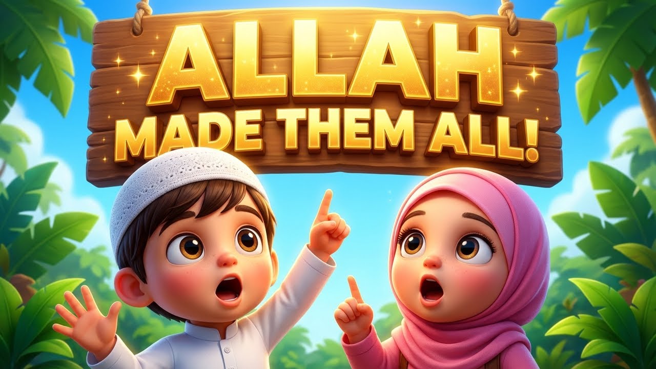 Allah Made Them All! Jungle Animals Song with Omar & Sara | Islamic Kids Cartoon