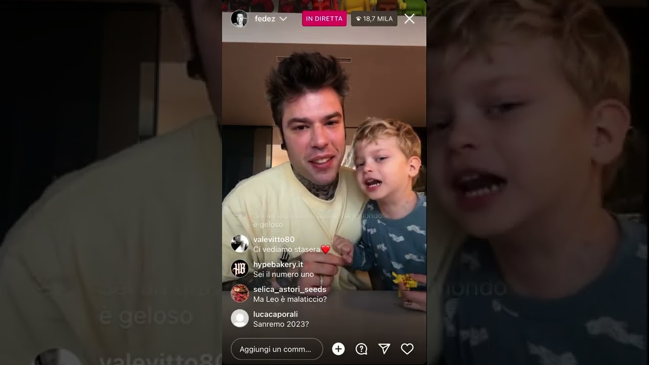 Diretta Instagram Fedez con Leone e Chiara (live 17/11/2022)