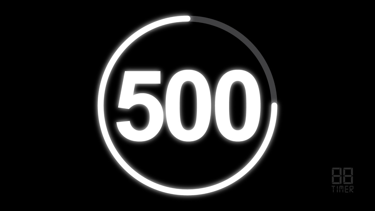 500 Second Countdown Timer with clock Ticking sound & Finish alarm beep #timer #clock #countdown