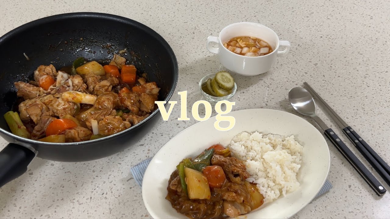 요리 vlog #33 5월의 집밥기록🥘🍽️ / 뉴 도시락가방 (참치비빔밥 도시락, 가라아게 냉우동, 알리오올리오와 뽈뽀, 찜닭, 후르츠산도와 엘비스 샌드위치)