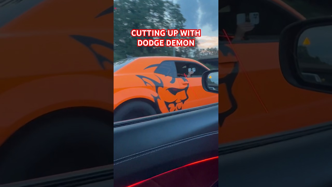 CUTTING UP IN TRAFFIC WITH DODGE DEMON #chicago #dodge #challenger #hellcat #shorts