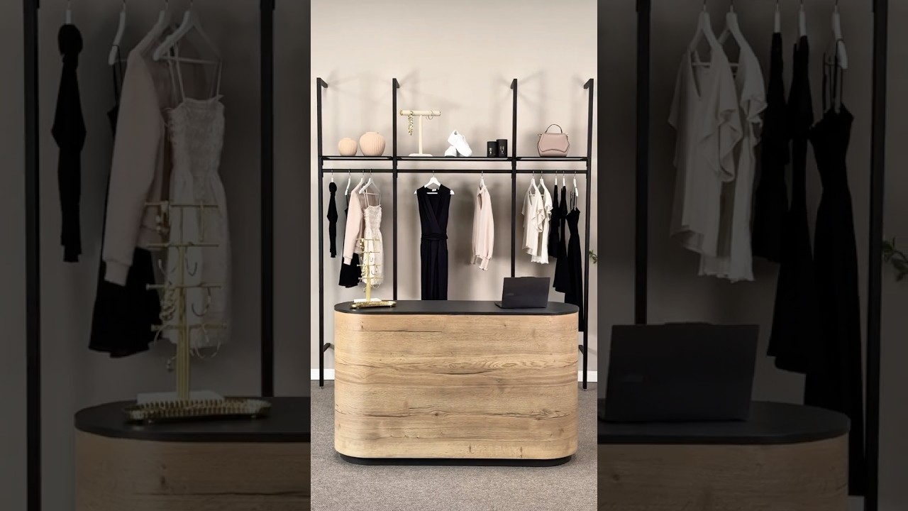 Boutique Design Ideas: The Coco Counter for a Clean, High-End Look #visualmerchandising #boutique