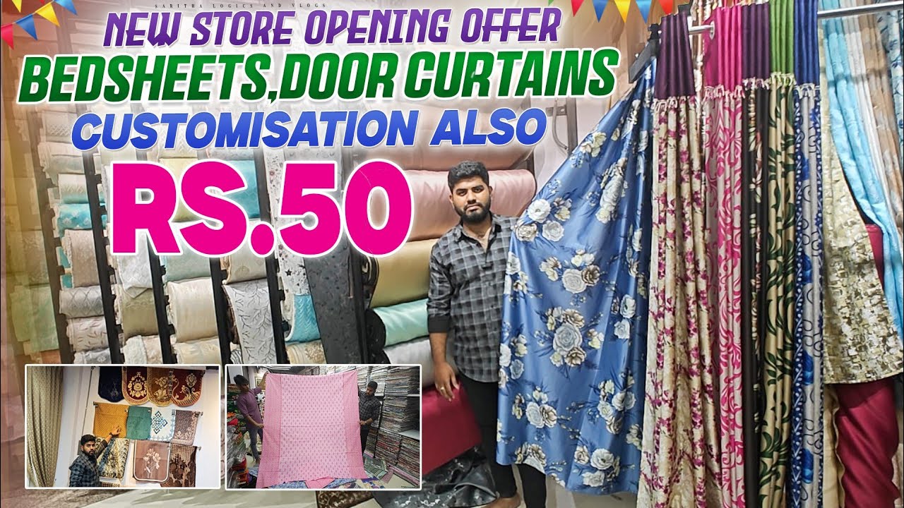 Bedsheets, Door Curtains, mats @50 only / Home Furnishings in Hyderabad 