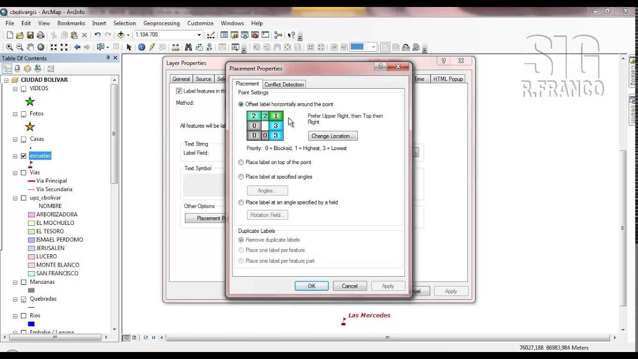 Tutorial ARCGIS Cap.3-16 Etiquetas a figuras puntuales
