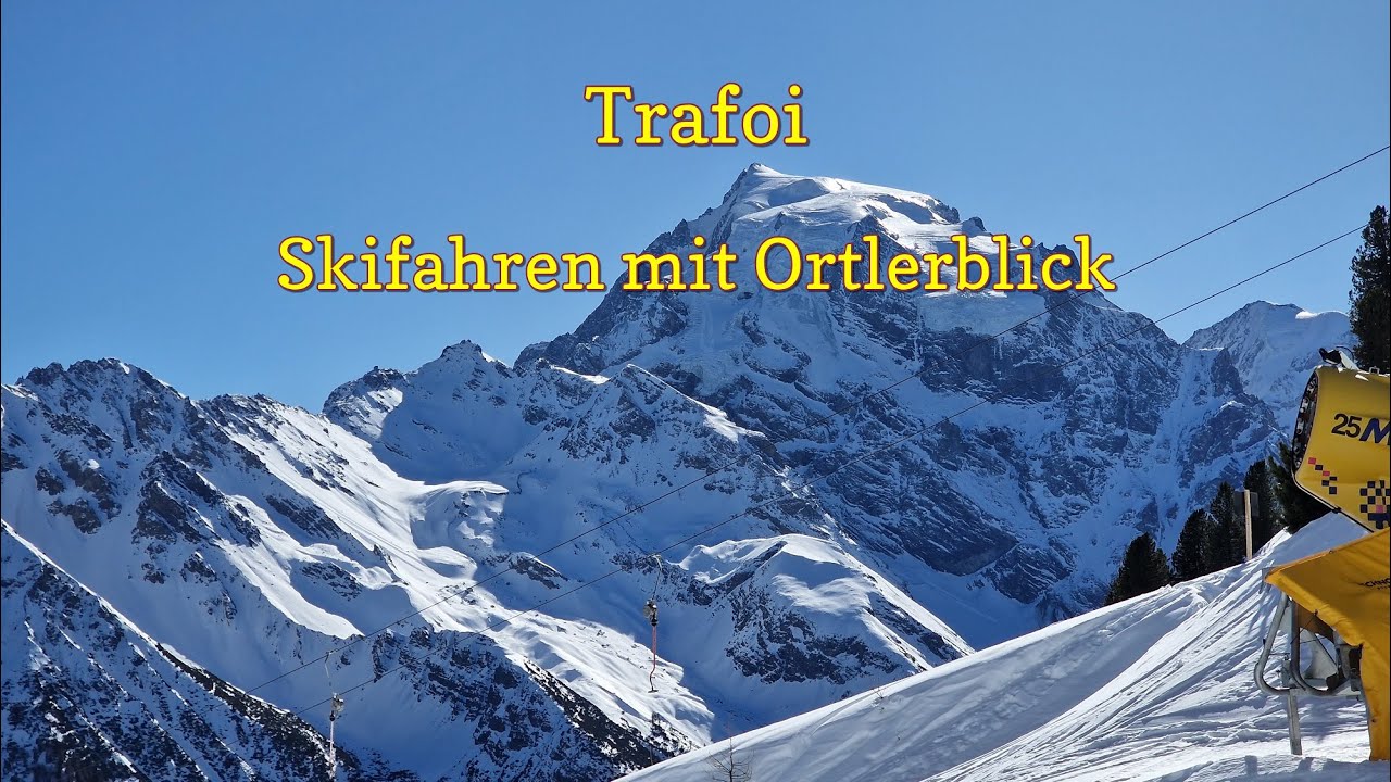 Trafoi Skigebiet Furkelhütte mit traumhaftem Blick auf den Ortler Vinschgau, Südtirol, Insta360X3