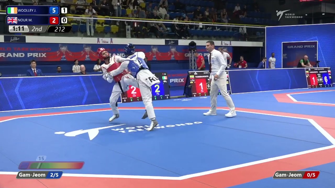 212 Round of 32 MEN M  58KG IRL WOOLLEY J  GBR NOUR M