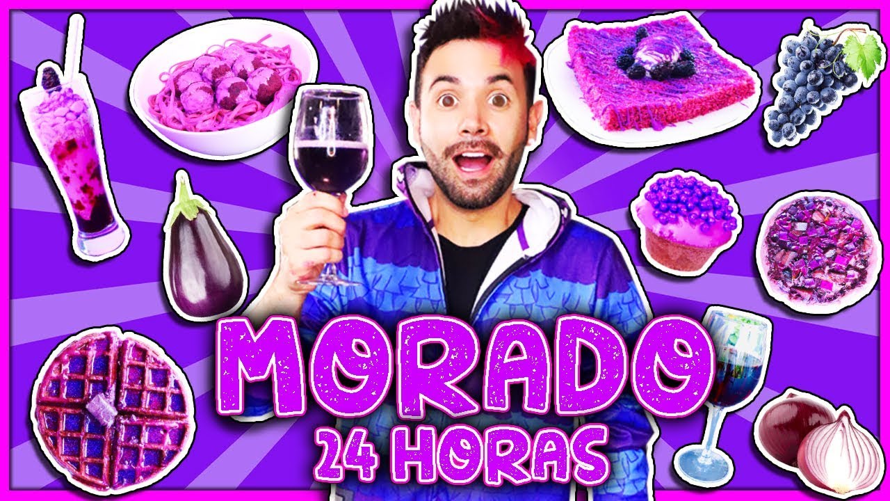 24 HORAS COMIENDO MORADO 🍆 + BROMA