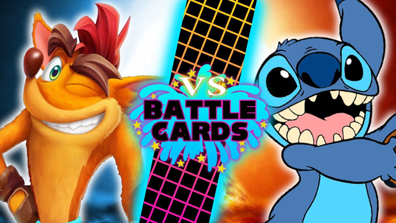 Crash Bandicoot VS Stitch (Microsoft VS Disney) - VS Battle Cards
