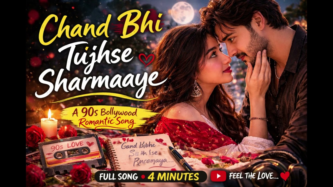 Chand Bhi Tujhse Sharmaaye ❤️ | 90s Bollywood Romantic Song | Kumar Sanu Style Love Song