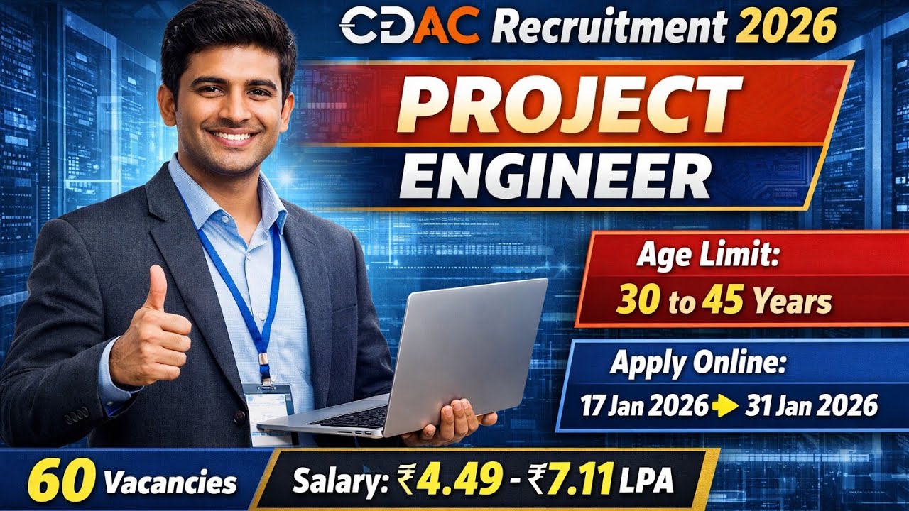 Engineering candidates can apply Centre for Development of Advanced Computing #CDAC#CDAC Recruitment