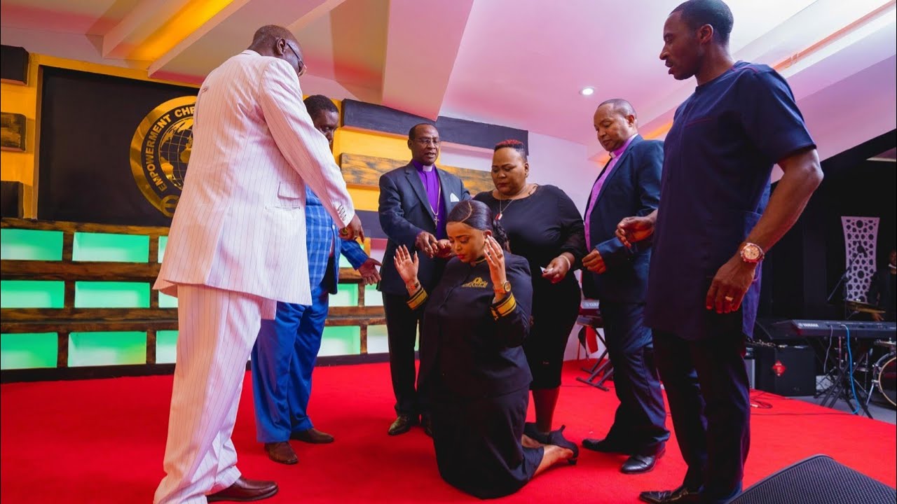 Archbishop Arthur Kitonga Anoints Rev Natasha during ECC Nairobi Church Launch