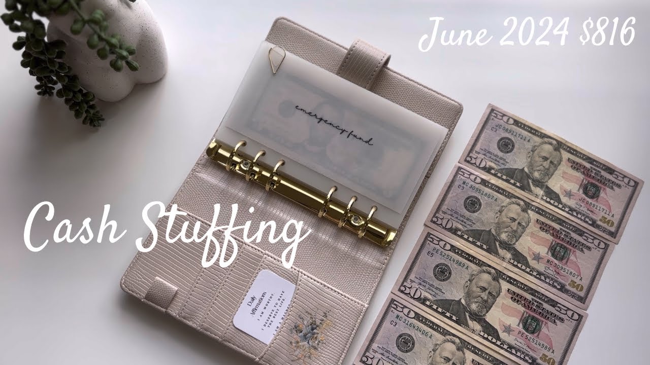 Cash Envelope Stuffing | June 2024 🩵