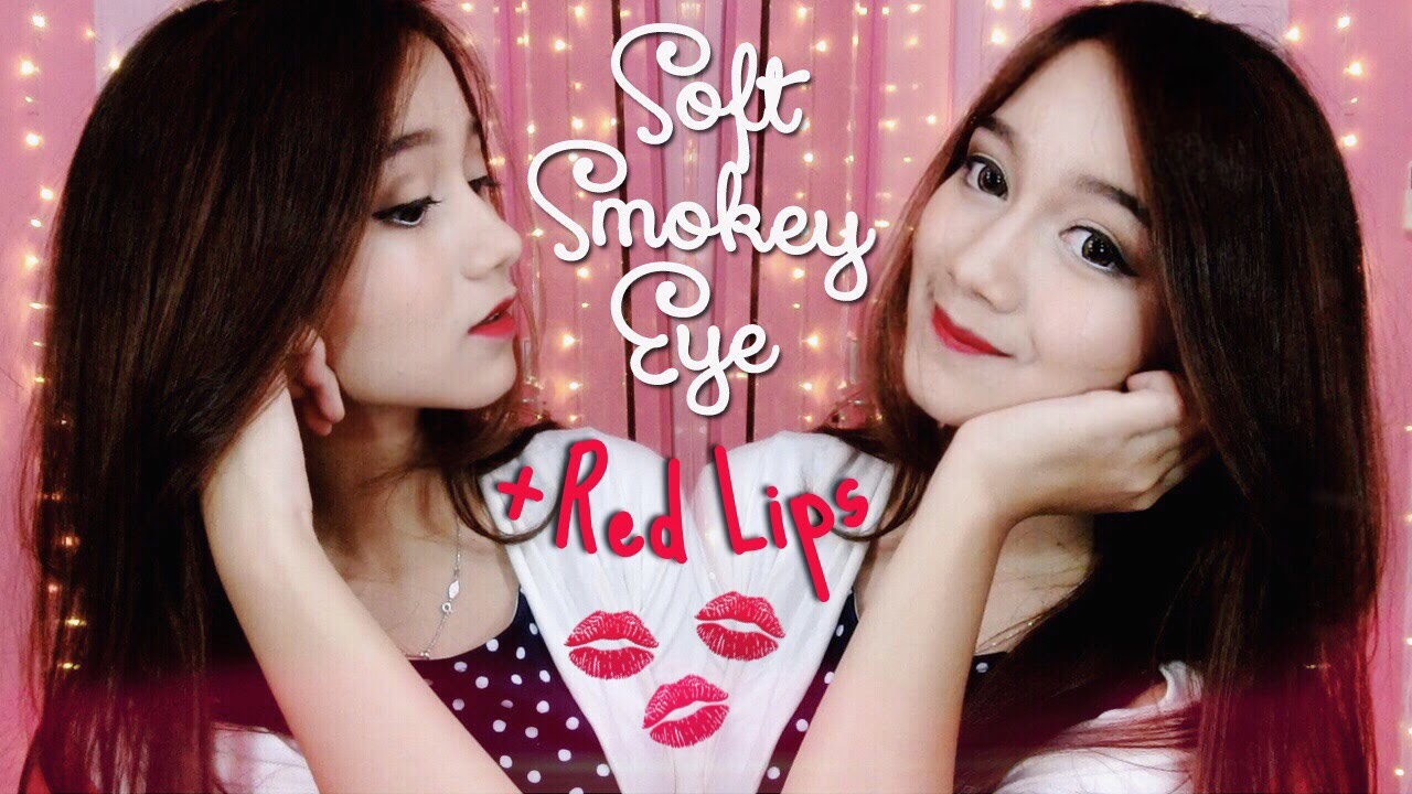 Soft Smokey Eye & Red Lips Makeup [Bahasa]