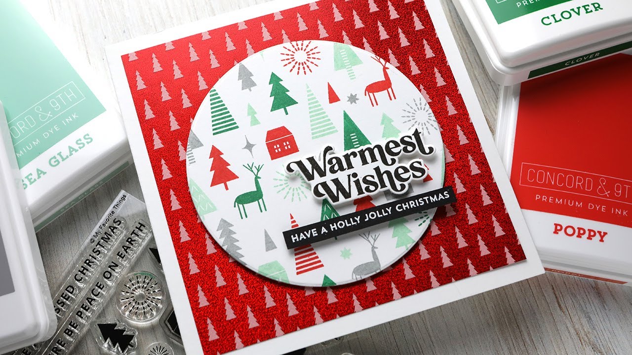 Holiday Card Series 2021 - Day 13 - Stamped Pattern