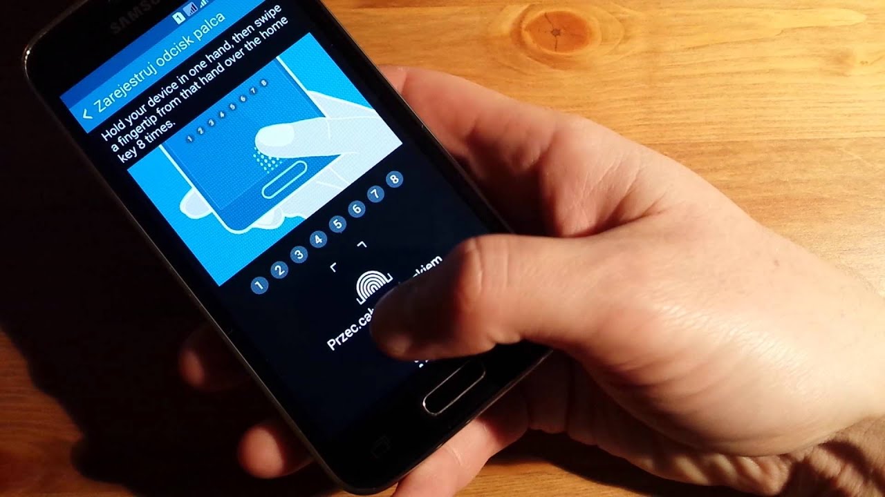 Samsung GALAXY S5 mini - Skaner odcisk&oacute;w palc&oacute;w, linii papilarnych