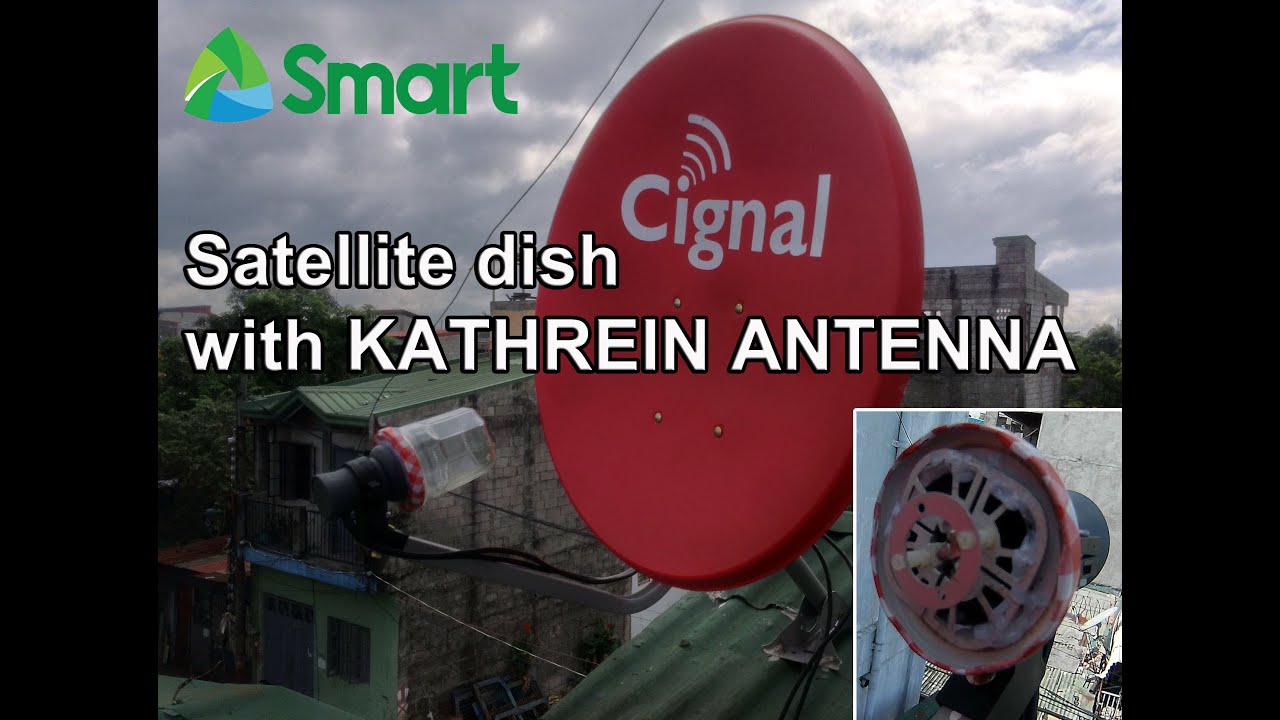 Satellite dish with Kathrein antenna