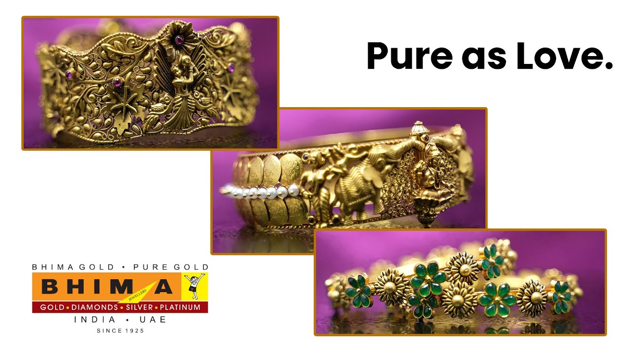 Antique Broad Bangle Designs | Collections With Bhima