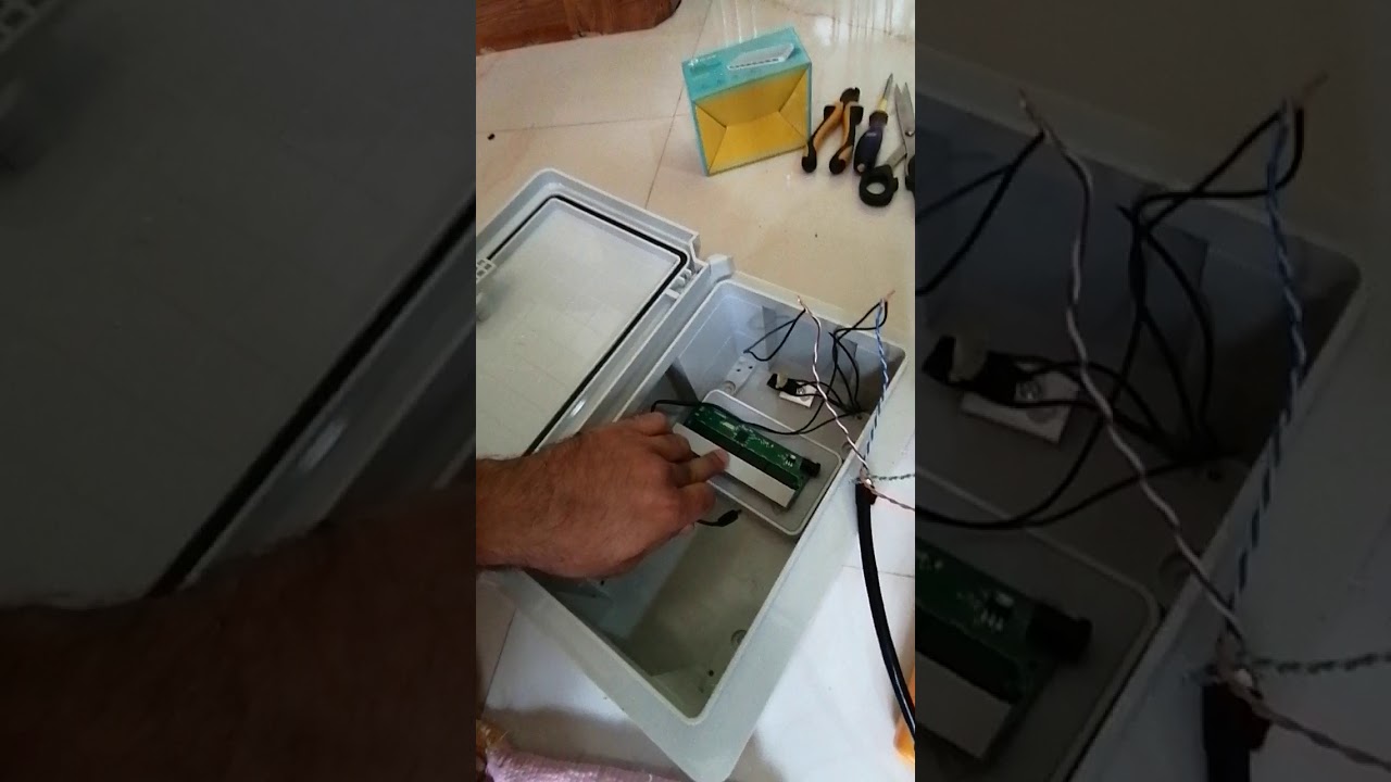 طريقة جديده لعمل كابينات utp  داتا وباور بنفس الكيبل