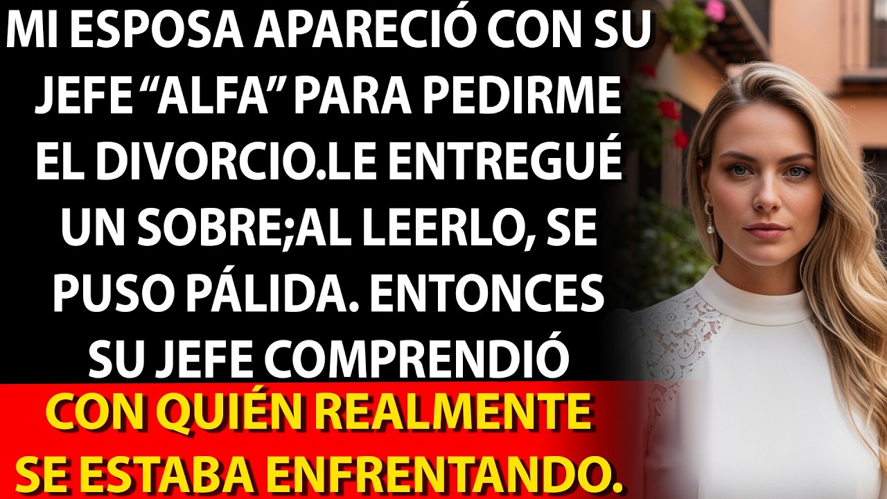 💥 Mi esposa entró con su jefe “alfa” 😏: «Quiero el divorcio; él es mi futuro…»