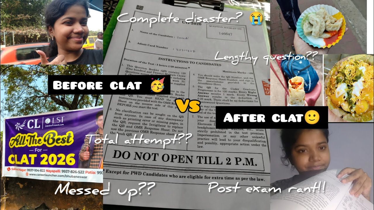Messed up my CLAT 2026 paper????😭🫠 literally unexpected 