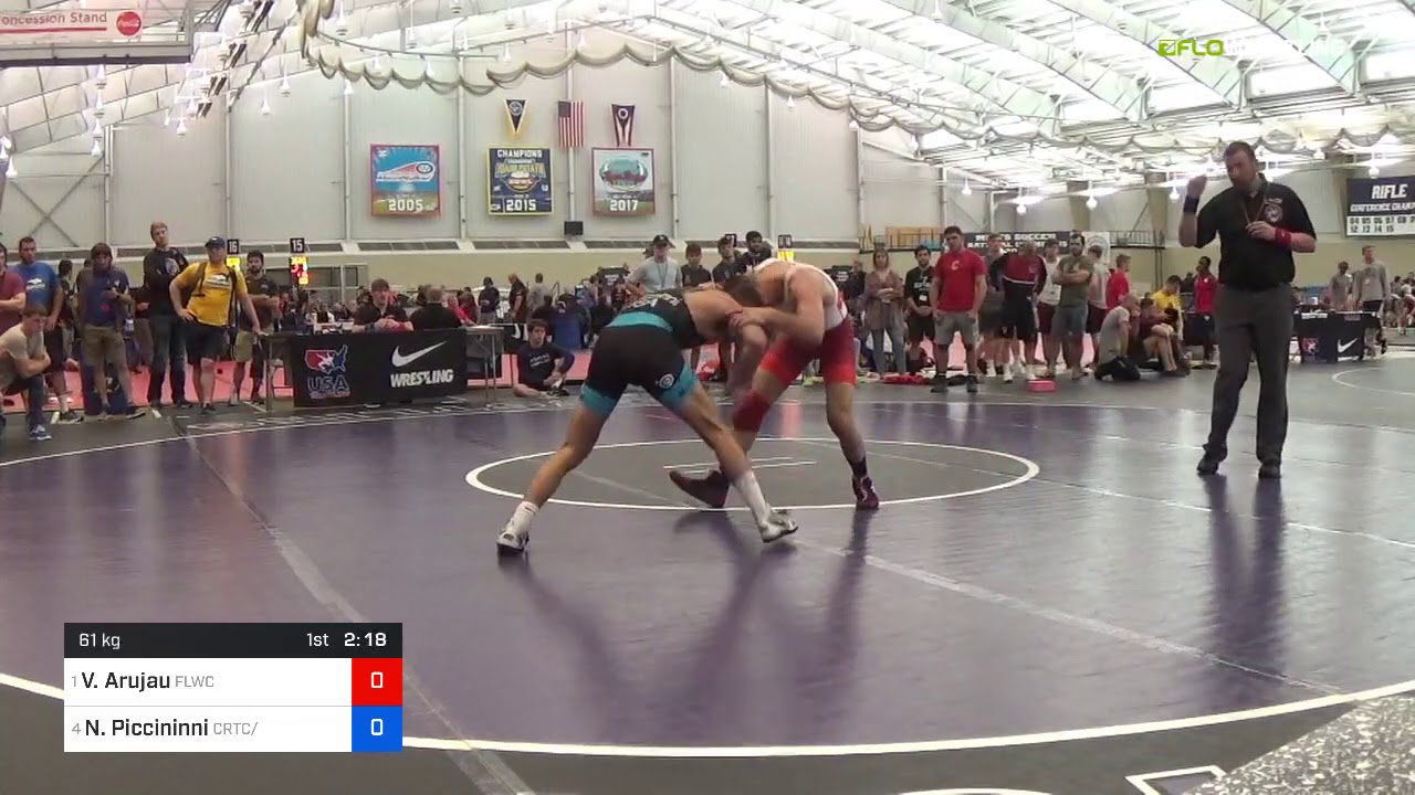 Vitali Arujau techs Nick Piccininni 10-0 at the 2018 U23 WTT