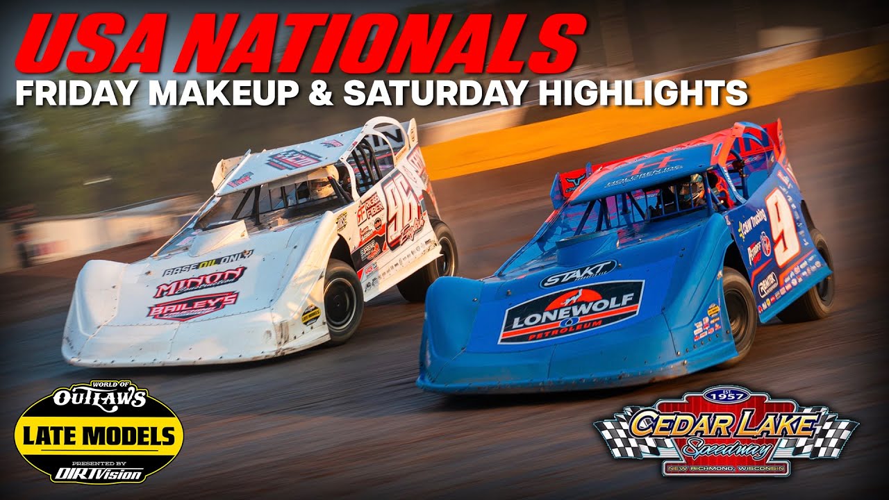 Saturday USA Nationals Highlights @ Cedar Lake Speedway 8/1/2026